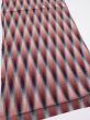 Photo2: 2N02z50 Vintage Japanese Kimono Silk  FABRIC  Red, Gray, Black 39.4x14.2 (2)