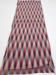 Photo5: 2N02z50 Vintage Japanese Kimono Silk  FABRIC  Red, Gray, Black 39.4x14.2 (5)