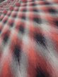 Photo4: 2N05z80 Vintage Japanese Kimono Silk  FABRIC  Red, Gray, Black 64.2x14.2 (4)