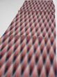 Photo3: 2N06z80 Vintage Japanese Kimono Silk  FABRIC  Red, Gray, Black 64.2x14.0 (3)