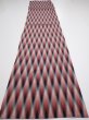 Photo5: 2N06z80 Vintage Japanese Kimono Silk  FABRIC  Red, Gray, Black 64.2x14.0 (5)