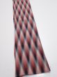 Photo2: 2N07z40 Vintage Japanese Kimono Silk  FABRIC  Red, Gray, Black 57.5x6.9 (2)