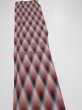 Photo3: 2N07z40 Vintage Japanese Kimono Silk  FABRIC  Red, Gray, Black 57.5x6.9 (3)