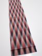Photo2: 2N09z60 Vintage Japanese Kimono Silk  FABRIC  Red, Gray, Black 78.7x7.1 (2)