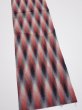 Photo3: 2N10z30 Vintage Japanese Kimono Silk  FABRIC  Red, Gray, Black 33.1x6.9 (3)