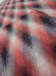 Photo5: 2N10z30 Vintage Japanese Kimono Silk  FABRIC  Red, Gray, Black 33.1x6.9 (5)