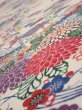 Photo4: 4L02z70  Japanese Kimono Silk  FABRIC Flowers Off-white 43.3x14.6 (4)
