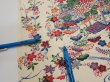 Photo7: 4L04z90  Japanese Kimono Silk  FABRIC Flowers Off-white 61.4x14.4 (7)