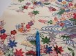 Photo9: 4L05z90  Japanese Kimono Silk  FABRIC Flowers Off-white 63.8x14.4 (9)