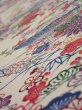 Photo4: 4L08z50  Japanese Kimono Silk  FABRIC Flowers Off-white 57.5x7.1 (4)