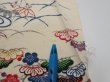 Photo7: 4L08z50  Japanese Kimono Silk  FABRIC Flowers Off-white 57.5x7.1 (7)