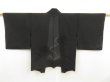 Photo1: 5316T01z320 Vintage Japanese Kimono Silk See through HAORI Flowers Black (1)