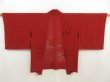 Photo1: 5316T08z300  Japanese Kimono Silk See through HAORI Maple Dark red (1)