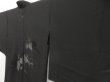 Photo2: 5320T01z300 Vintage Japanese Kimono Silk See through HAORI Paulownia Black (2)