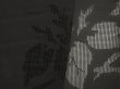 Photo4: 5320T01z300 Vintage Japanese Kimono Silk See through HAORI Paulownia Black (4)