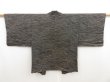 Photo1: 5320T02z430 Vintage Japanese Kimono Silk HAORI Wave Black (1)