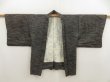 Photo5: 5320T02z430 Vintage Japanese Kimono Silk HAORI Wave Black (5)