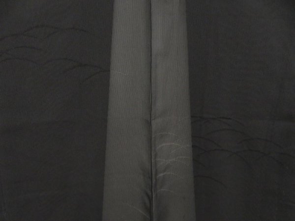 Photo3: 5320T03z300 Vintage Japanese Kimono Silk See through HAORI Shibakusa Black (3)