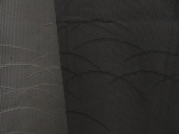 Photo4: 5320T03z300 Vintage Japanese Kimono Silk See through HAORI Shibakusa Black (4)