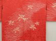 Photo3: 5320T04z560 Vintage Japanese Kimono Silk HAORI Flower Tomato red (3)