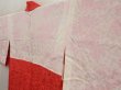 Photo7: 5320T04z560 Vintage Japanese Kimono Silk HAORI Flower Tomato red (7)