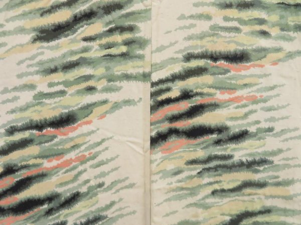 Photo3: 5320T06z590 Vintage Japanese Kimono Silk HAORI  Off-white (3)