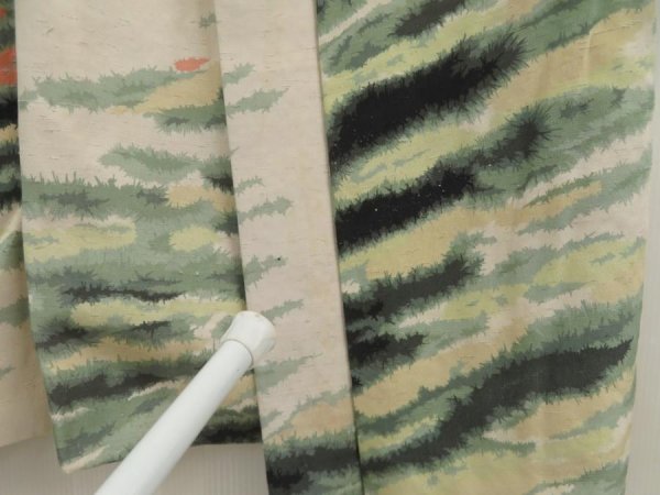 Photo6: 5320T06z590 Vintage Japanese Kimono Silk HAORI  Off-white (6)