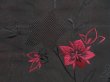 Photo4: 5320T07z240 Vintage Japanese Kimono Silk See through HAORI Flower Black (4)