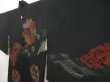 Photo2: 5320T09z450 Vintage Japanese Kimono Silk HAORI Paulownia Black (2)