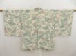 Photo1: 5320T10z530 Vintage Japanese Kimono Silk HAORI  Off-white (1)