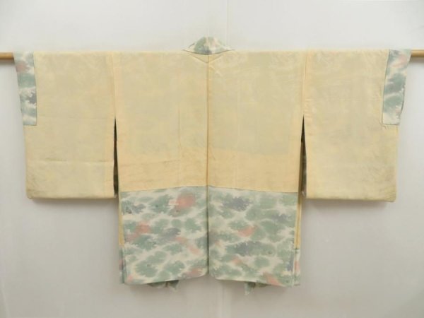 Photo6: 5320T10z530 Vintage Japanese Kimono Silk HAORI  Off-white (6)