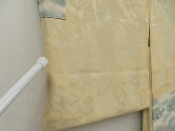 Photo8: 5320T10z530 Vintage Japanese Kimono Silk HAORI  Off-white (8)