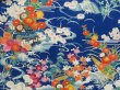 Photo8: 5320T14z1170  Japanese Kimono Silk FURISODE Chrysanthemum Royal blue (8)