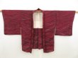 Photo5: 5321T07z490 Vintage Japanese Kimono Silk HAORI  Red-Pink (5)