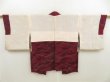 Photo6: 5321T07z490 Vintage Japanese Kimono Silk HAORI  Red-Pink (6)