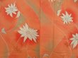 Photo3: 5321T11z530 Vintage Japanese Kimono Silk HAORI Flower Coral orange (3)