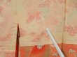 Photo8: 5321T11z530 Vintage Japanese Kimono Silk HAORI Flower Coral orange (8)
