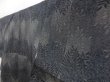 Photo2: 5321T13z740 Vintage Japanese Kimono Silk TSUMUGI Leaf Dark gray (2)