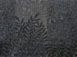 Photo6: 5321T13z740 Vintage Japanese Kimono Silk TSUMUGI Leaf Dark gray (6)