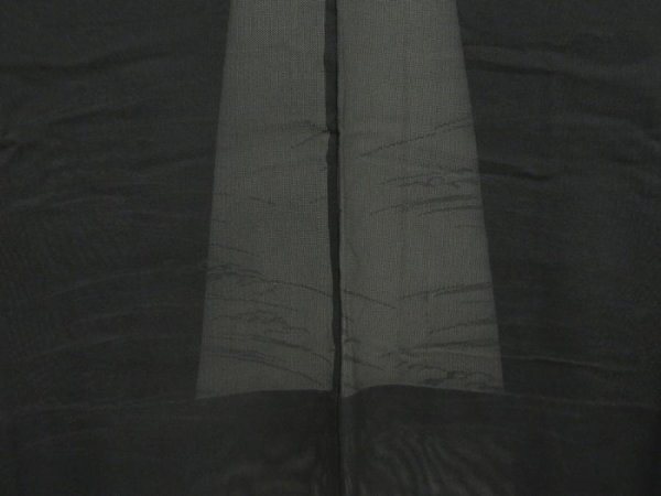 Photo3: 5321T02z280 Vintage Japanese Kimono Silk See through HAORI Wave Black (3)