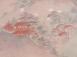 Photo4: 5321T04z610 Vintage Japanese Kimono Silk HAORI Scenery Pink (4)