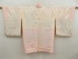 Photo7: 5321T04z610 Vintage Japanese Kimono Silk HAORI Scenery Pink (7)