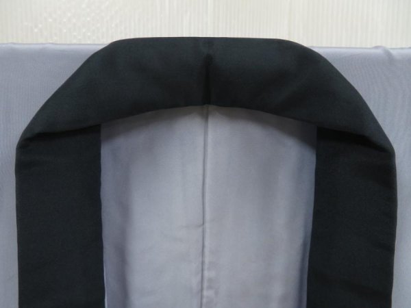 Photo5: 5326T01z480  Japanese Kimono Silk Men's JUBAN  Dull light blue (5)