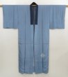 Photo8: 5326T02z390  Japanese Kimono Silk Men's JUBAN Pine Steel blue (8)