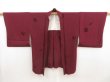 Photo5: 5326T09z610 Vintage Japanese Kimono Silk HAORI  Dark grape (5)