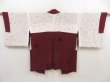 Photo6: 5326T09z610 Vintage Japanese Kimono Silk HAORI  Dark grape (6)