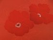 Photo4: 5326T10z580 Vintage Japanese Kimono Silk HAORI Flower Orange-Red (4)