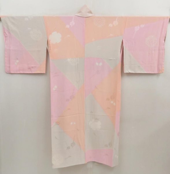 Photo1: 5326T12z640  Japanese Kimono Silk JUBAN Kanzashi Pink (1)