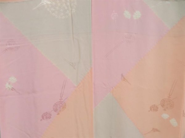 Photo3: 5326T12z640  Japanese Kimono Silk JUBAN Kanzashi Pink (3)