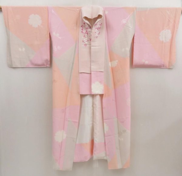 Photo6: 5326T12z640  Japanese Kimono Silk JUBAN Kanzashi Pink (6)